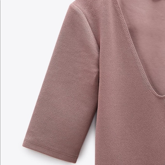 V-Neck Body Suit Pale pink. - Picture 3 of 9